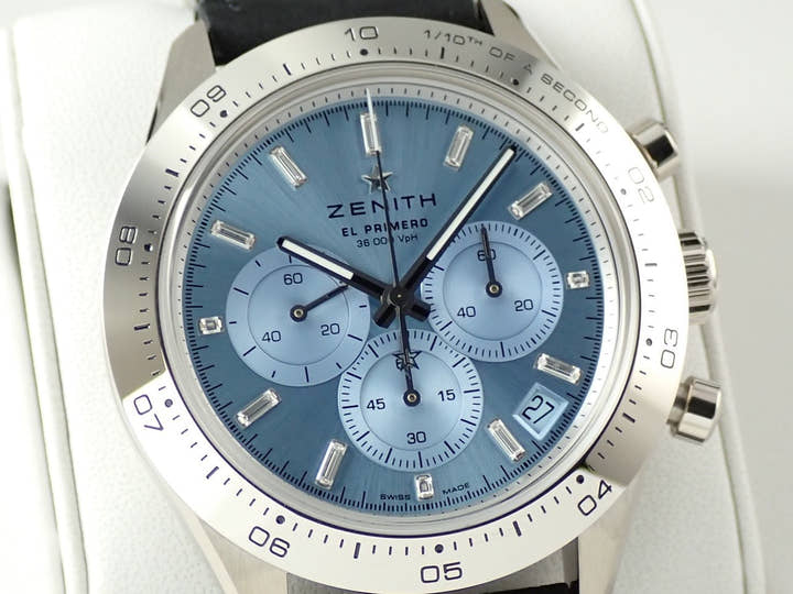 ゼニス クロノマスタースポーツ ヨシダスペシャルエディション Ref.65.3103.3600/53.C920 アクアブルー文字盤 極美品 003VA09P