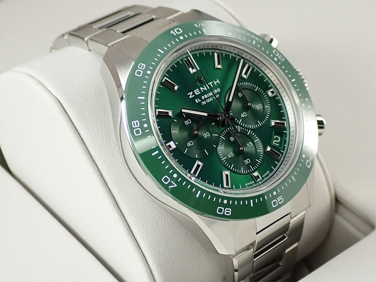 ゼニス クロノマスター スポーツ ヨシダ スペシャル Ref.03.3107.3600/56.M3100 グリーン文字盤 極美品 2CYLAHXM