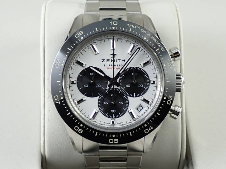 ゼニス クロノマスター スポーツ エル・プリメロ ヨシダスペシャル Ref.03.3102.3600/02.M3100 ホワイト文字盤 中古 0CPMV0R1