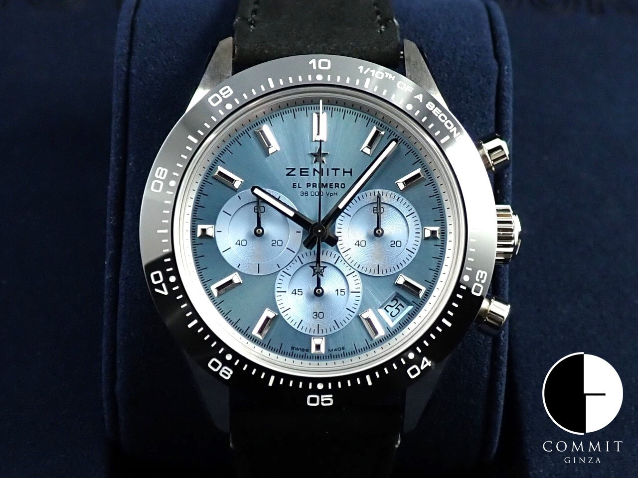 Zenith Chronomaster Sports Yoshida Special Edition Ref.65.3104.3600/52.C920 18KWG Aqua Blue Dial