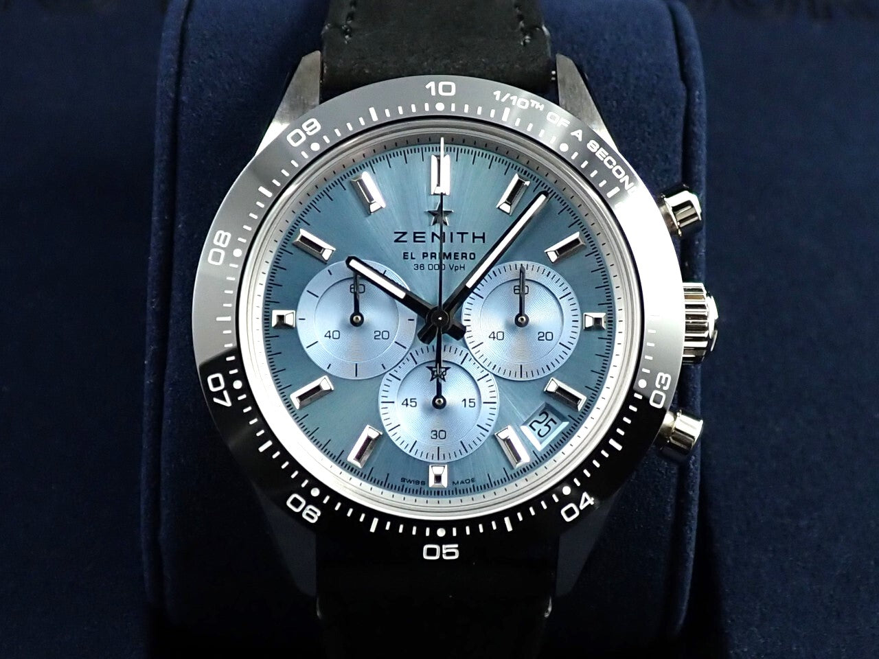 Zenith Chronomaster Sports Yoshida Special Edition Ref.65.3104.3600/52.C920 18KWG Aqua Blue Dial