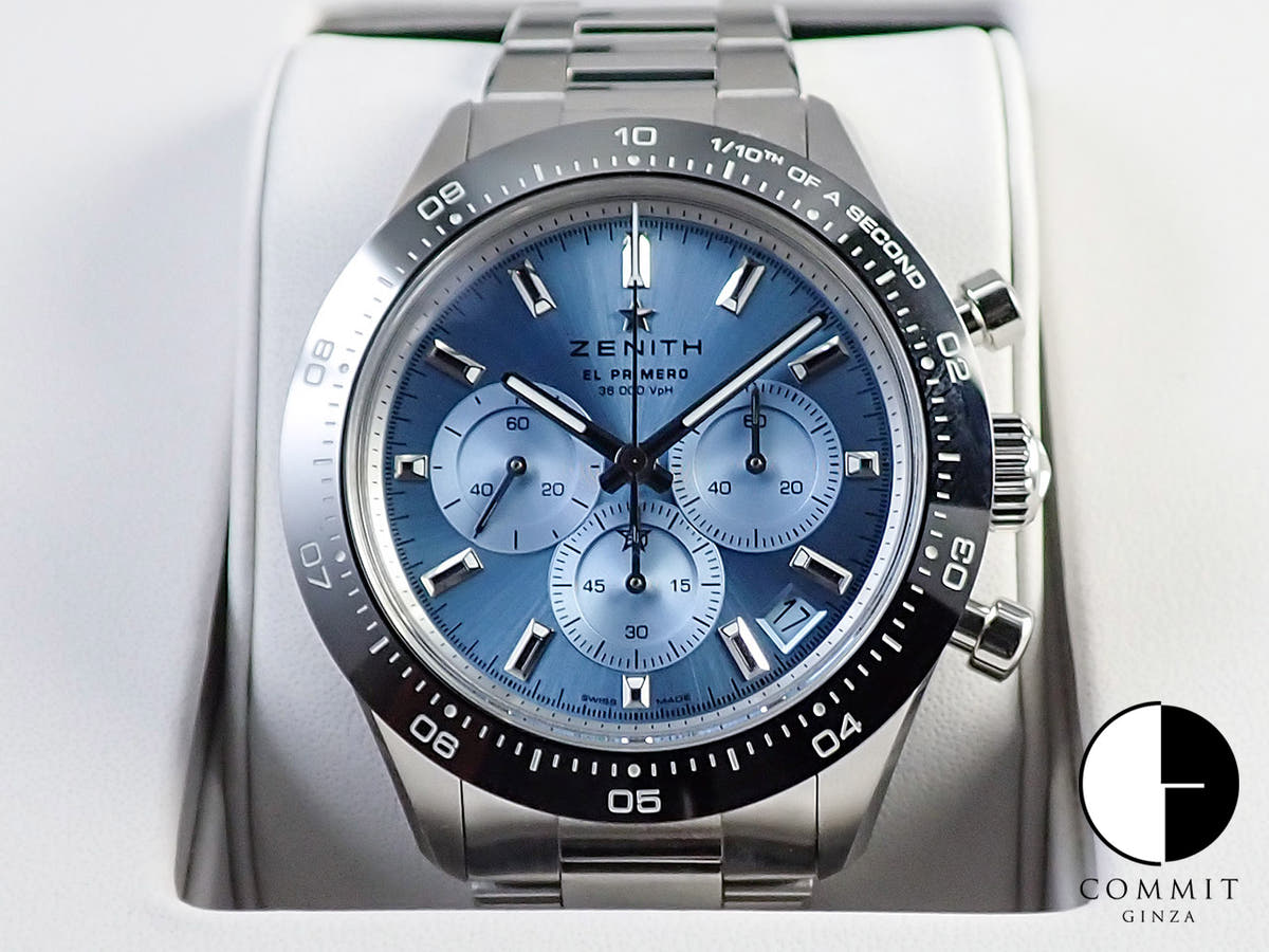 ゼニス クロノマスター スポーツ ヨシダ スペシャル エディション Ref.03.3105.3600/52.M3100 アクアブルー文字盤 未使用 L3074UC4