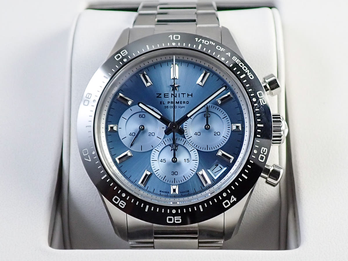 ゼニス クロノマスター スポーツ ヨシダ スペシャル エディション Ref.03.3105.3600/52.M3100 アクアブルー文字盤 未使用 L3074UC4