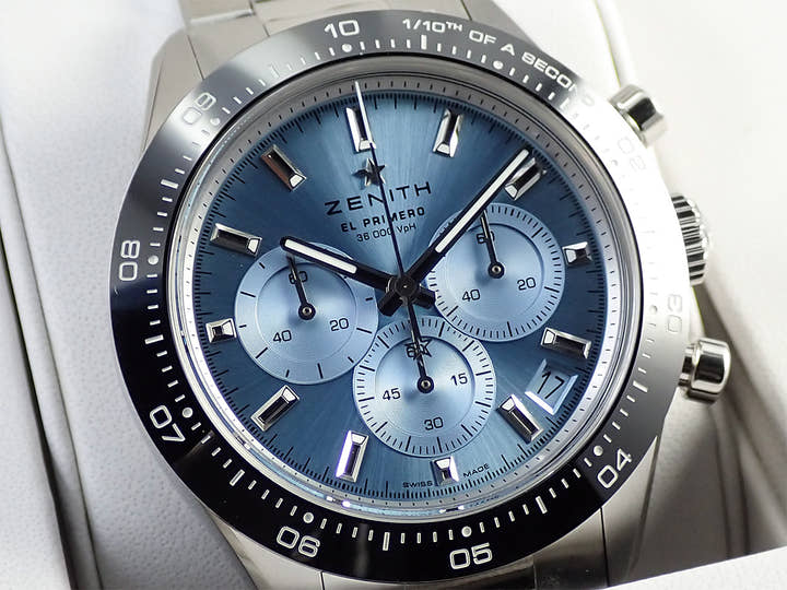 ゼニス クロノマスター スポーツ ヨシダ スペシャル エディション Ref.03.3105.3600/52.M3100 アクアブルー文字盤 未使用 L3074UC4