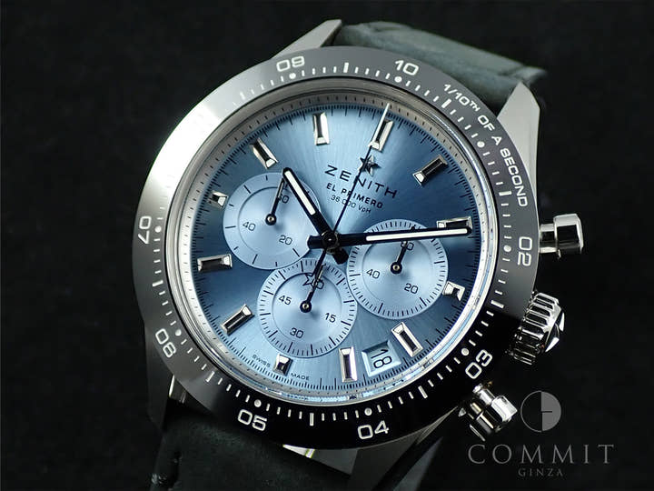 ゼニス クロノマスター スポーツ ヨシダ スペシャル エディション Ref.03.3105.3600/52.M3100 アクアブルー文字盤 美品 0LRX1VPP