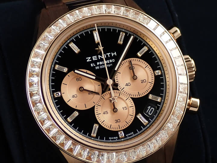 ゼニス クロノマスター スポーツ ヨシダスペシャル Ref.22.3102.3600/21.M3100 18KRG ブラックラッカー文字盤 未使用 7M8U4267