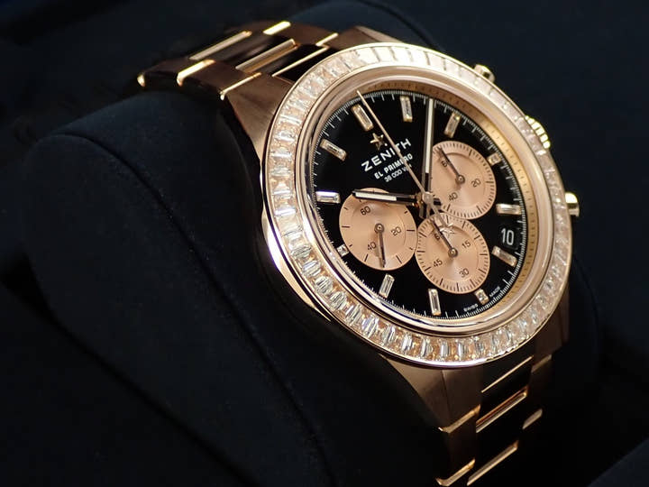 ゼニス クロノマスター スポーツ ヨシダスペシャル Ref.22.3102.3600/21.M3100 18KRG ブラックラッカー文字盤 未使用 7M8U4267