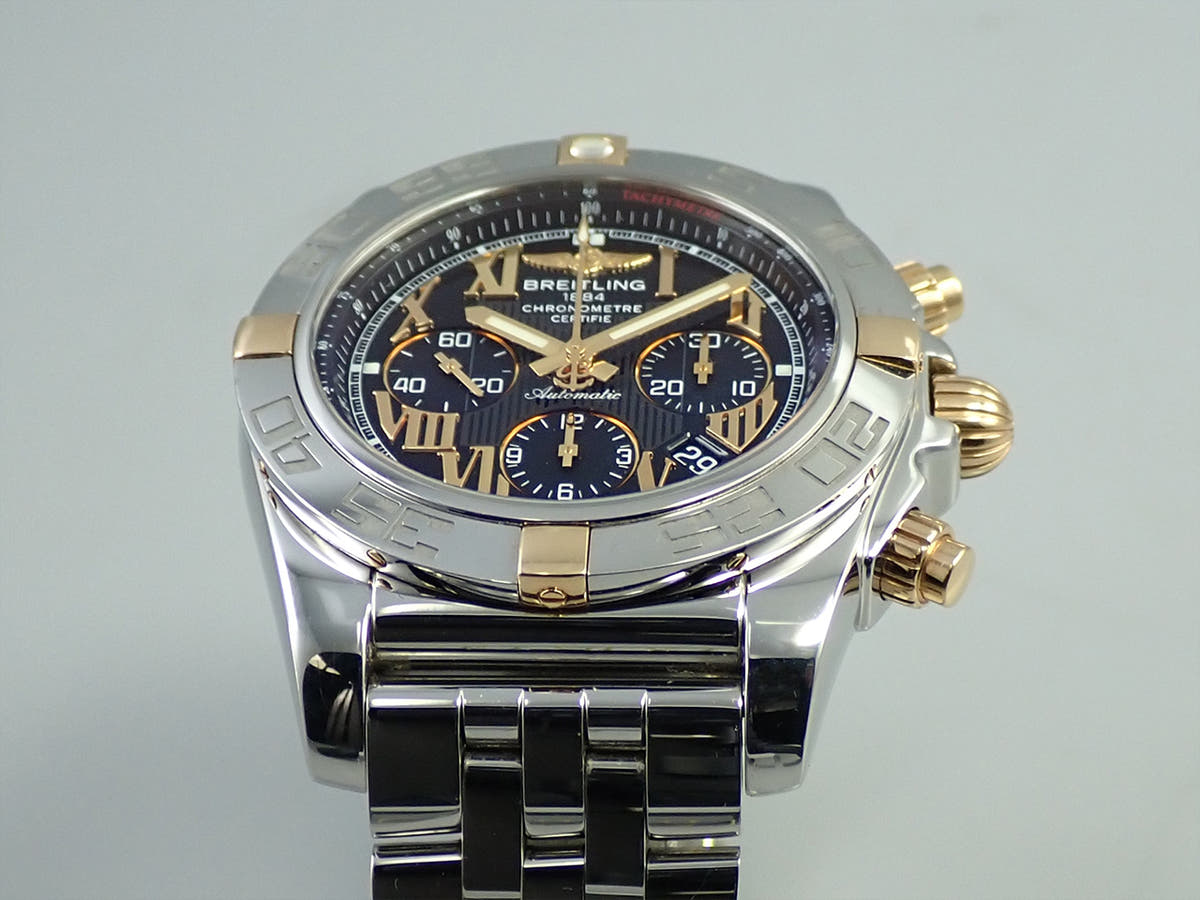 ブライトリング クロノマット 44 ローマンインデックス ビコロ Ref.IB011012/B957 ブラック文字盤 中古 V8834YWY