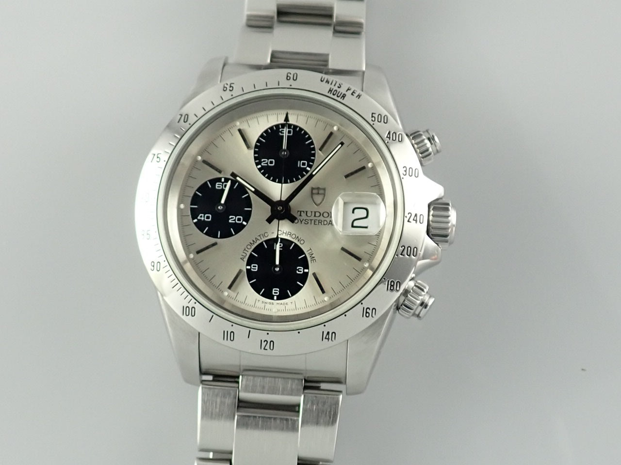 Tudor Chronotime Silver x Black Dial &lt;Warranty and Box&gt;