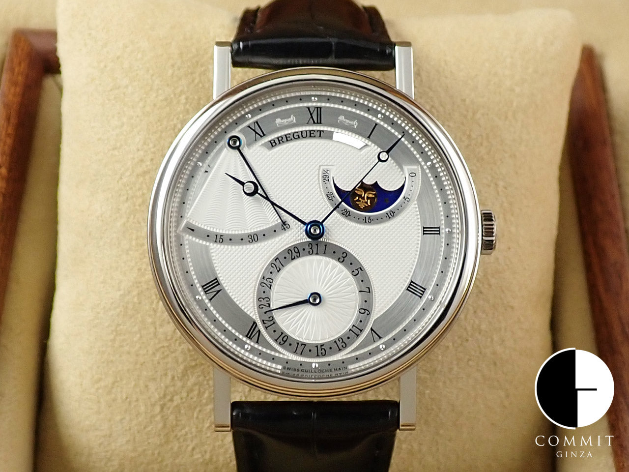 Breguet Classic Power Reserve Moon Phase Ref.7137BB/11/9V6 18KWG Silver Dial