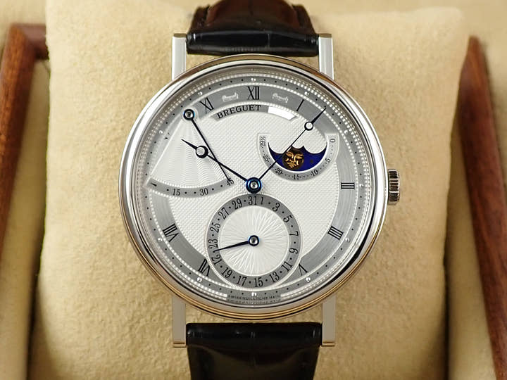 ブレゲ クラシック パワーリザーブ ムーンフェイズ Ref.7137BB/11/9V6 シルバー文字盤 中古 K3302M85