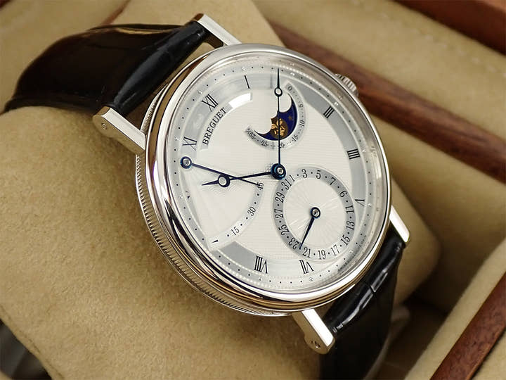 ブレゲ クラシック パワーリザーブ ムーンフェイズ Ref.7137BB/11/9V6 シルバー文字盤 中古 K3302M85