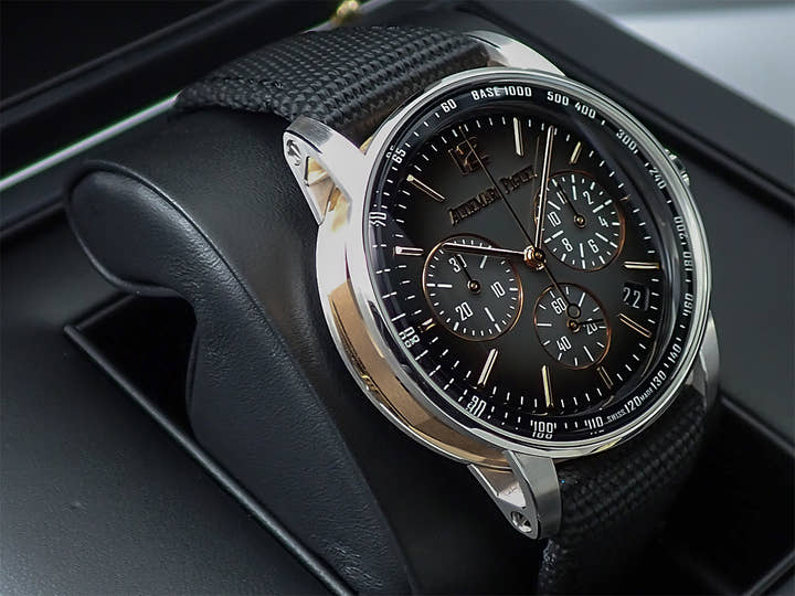 オーデマピゲ CODE 11.59 バイ オーデマ ピゲ クロノグラフ Ref.26393CR.OO.A002KB.01 ピンクゴールド/ホワイトゴールド スモークグレーラッカー文字盤