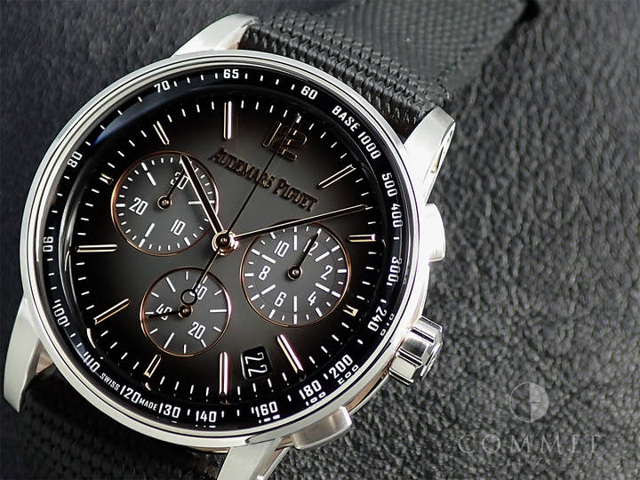 オーデマピゲ CODE 11.59 バイ オーデマ ピゲ クロノグラフ Ref.26393CR.OO.A002KB.01 ピンクゴールド/ホワイトゴールド スモークグレーラッカー文字盤