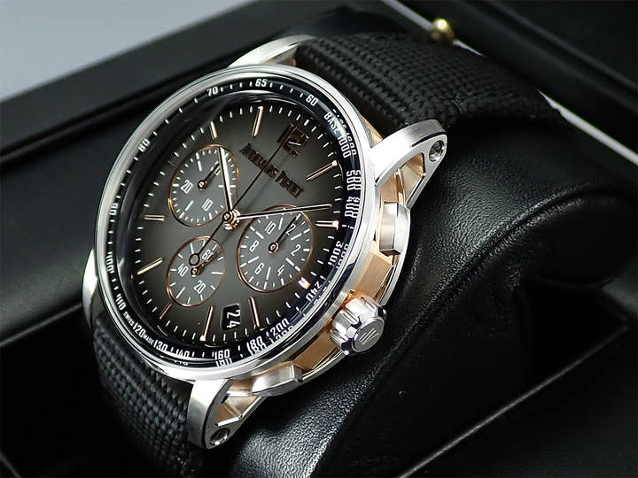 オーデマピゲ CODE 11.59 バイ オーデマ ピゲ クロノグラフ Ref.26393CR.OO.A002CR.01 ピンクゴールド/ホワイトゴールド スモークグレーラッカー文字盤