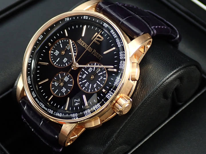 オーデマピゲ CODE 11.59 バイ オーデマ ピゲ クロノグラフ Ref.26393OR.OO.A616VE.01 ピンクゴールド パープル文字盤