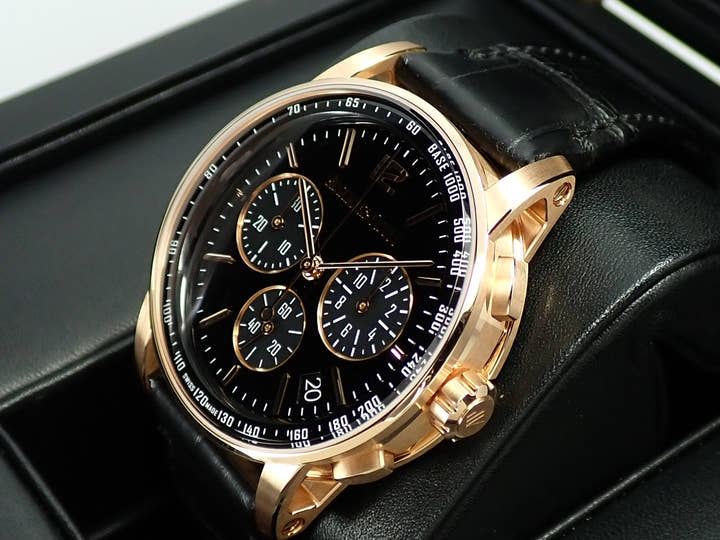 オーデマピゲ CODE 11.59 バイ オーデマ ピゲ クロノグラフ Ref.26393OR.OO.A002CR.01 ピンクゴールド ブラックラッカー文字盤
