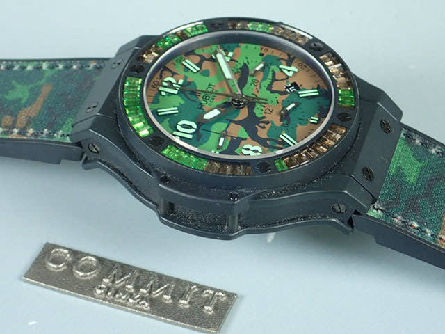 ウブロ コマンドバン Ref.301.CI.8610.NR.1986 グリーンカモフラージュ文字盤 中古 commando-bang