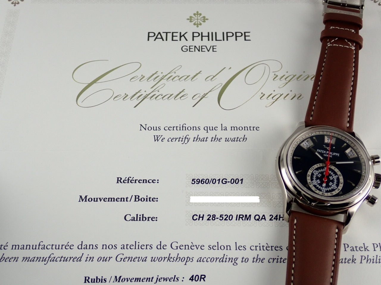 Patek Philippe Annual Calendar Chronograph [Unused] &lt;&lt;Warranty, Box, etc.&gt;&gt;