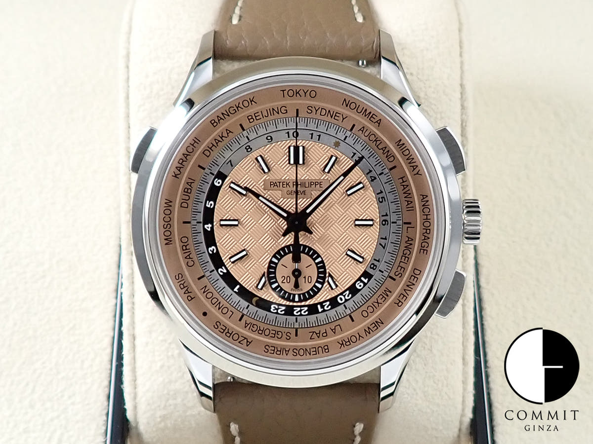 パテックフィリップ コンプリケーション ワールドタイム クロノグラフ Ref.5935A-001 ステンレススチール ローズゴールドメッキ オパーリン文字盤
