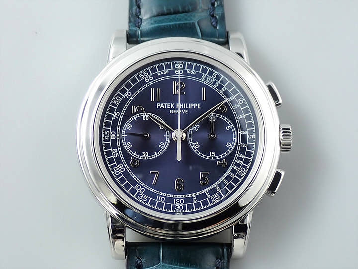 パテックフィリップ コンプリケーション クロノグラフ Ref.5070P-001 プラチナ ブルー文字盤