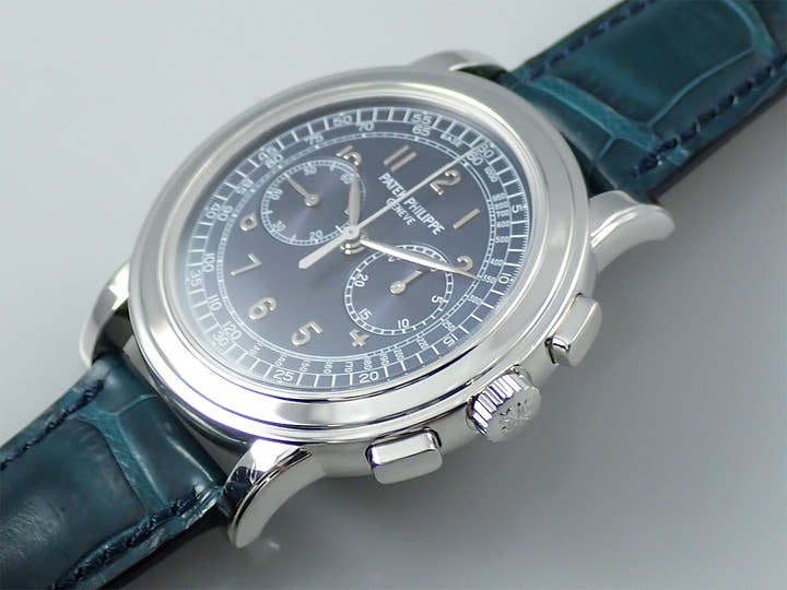 パテックフィリップ コンプリケーション クロノグラフ Ref.5070P-001 プラチナ ブルー文字盤