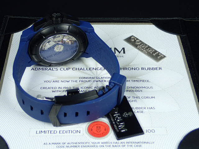 コルム アドミラルズカップ Ref.753.807.02/F373AB21 ブルー文字盤 美品 corum