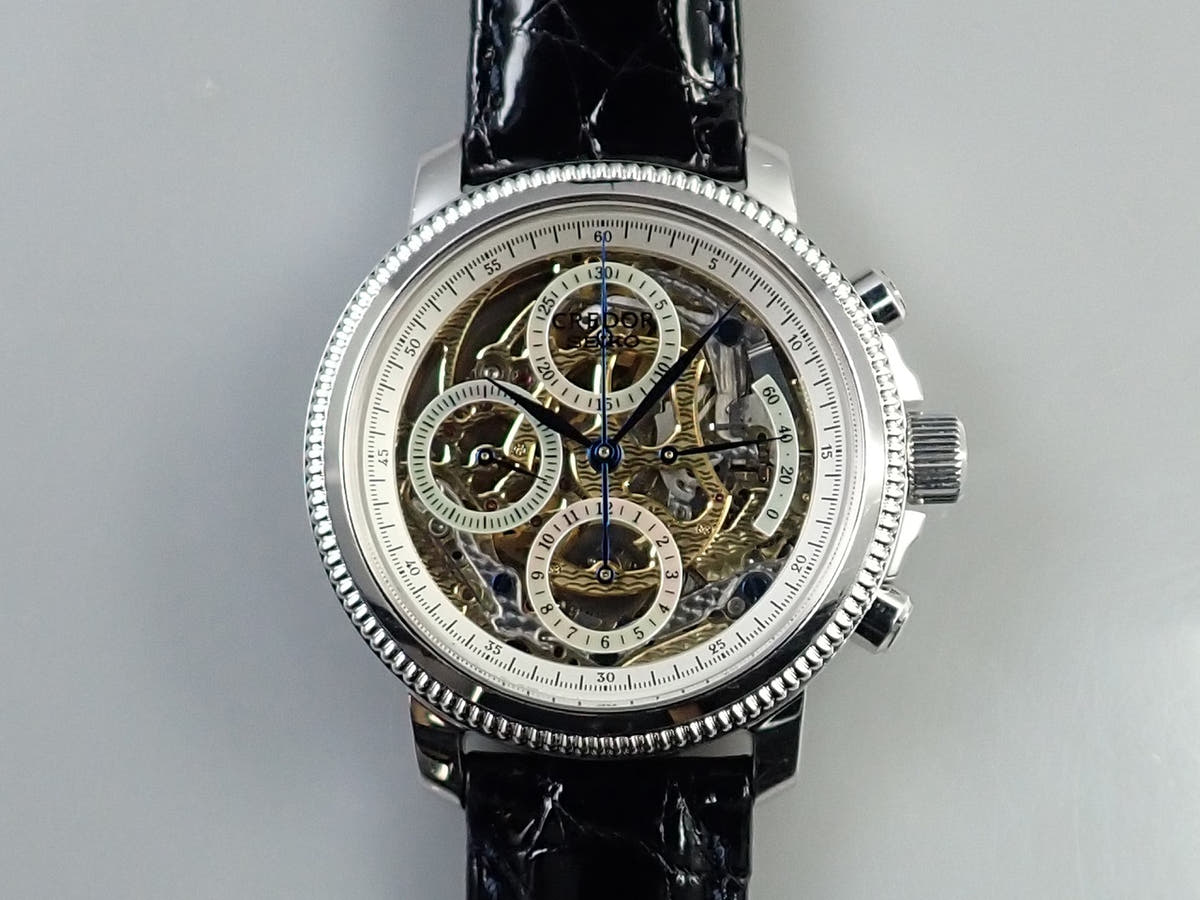 Seiko Credor Mechanical Chronograph 40-piece limited edition Ref.GBBL997 Skeleton &amp; shell in-dial dial Used R5VF5F20