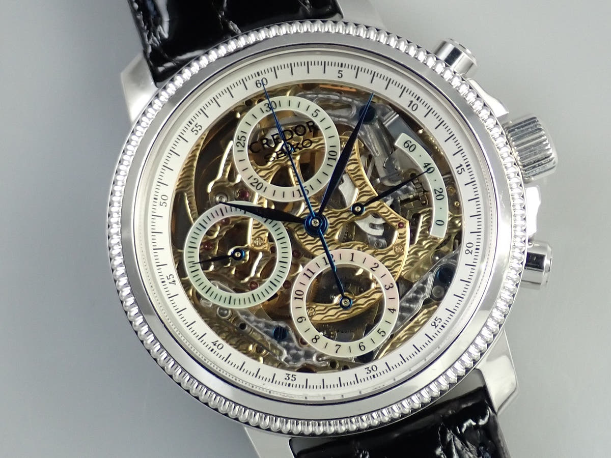 Seiko Credor Mechanical Chronograph 40-piece limited edition Ref.GBBL997 Skeleton &amp; shell in-dial dial Used R5VF5F20