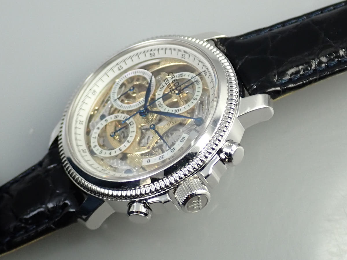 Seiko Credor Mechanical Chronograph 40-piece limited edition Ref.GBBL997 Skeleton &amp; shell in-dial dial Used R5VF5F20