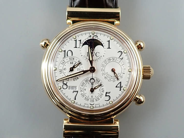 IWC ダ ヴィンチ パーペチュアルカレンダー クロノグラフ ラトラパンテ Ref.3754-003 ホワイト文字盤 中古 KF552710