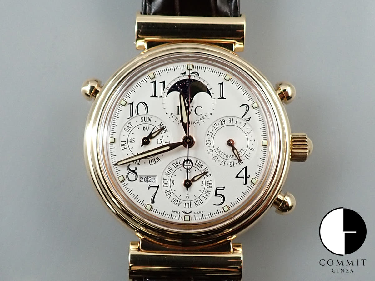 IWC ダ ヴィンチ パーペチュアルカレンダー クロノグラフ ラトラパンテ Ref.3754-003 ホワイト文字盤 中古 KF552710