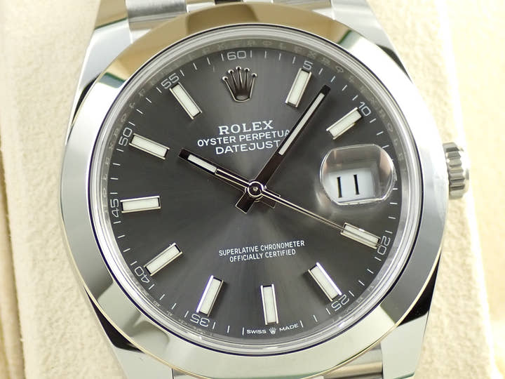 ロレックス デイトジャスト41 Ref.126300 ステンレススチール スレート文字盤 ジュビリーブレスレット 未使用 3Y72URMM