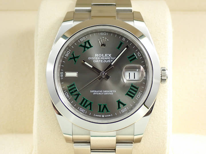 ロレックス デイトジャスト41 Ref.126300 ステンレススチール スレートローマン文字盤 オイスターブレスレット