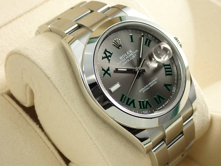 ロレックス デイトジャスト41 Ref.126300 ステンレススチール スレートローマン文字盤 オイスターブレスレット