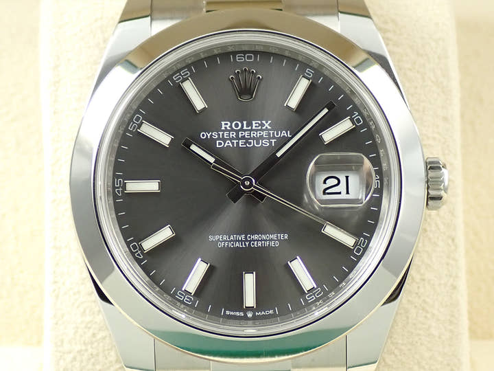 ロレックス デイトジャスト41 Ref.126300 ステンレススチール スレートローマン文字盤 オイスターブレスレット