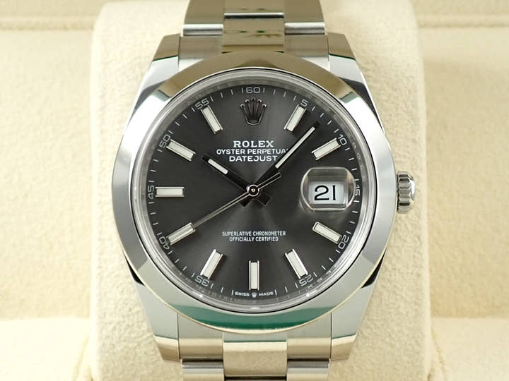 ロレックス デイトジャスト41 Ref.126300 ステンレススチール スレートローマン文字盤 オイスターブレスレット