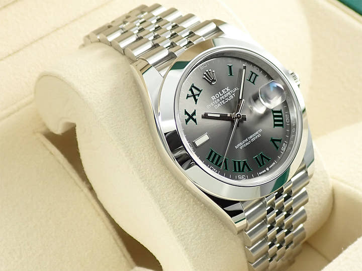 ロレックス デイトジャスト41 Ref.126300 ステンレススチール スレートローマン文字盤 ジュビリーブレスレット 美品 39A8ZJTL