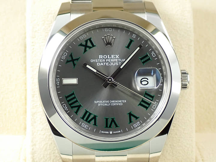 ロレックス デイトジャスト41 Ref.126300 ステンレススチール スレートローマン文字盤 オイスターブレスレット