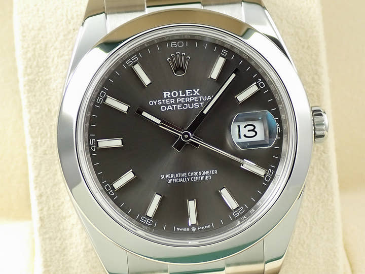ロレックス デイトジャスト41 Ref.126300 ステンレススチール スレートローマン文字盤 オイスターブレスレット