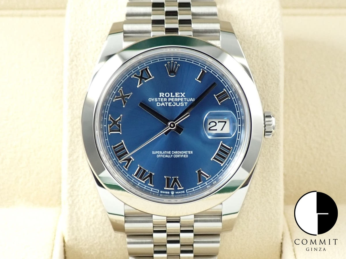 ロレックス デイトジャスト41 Ref.126300 アズーロブルー文字盤 美品 9TY2U9JH