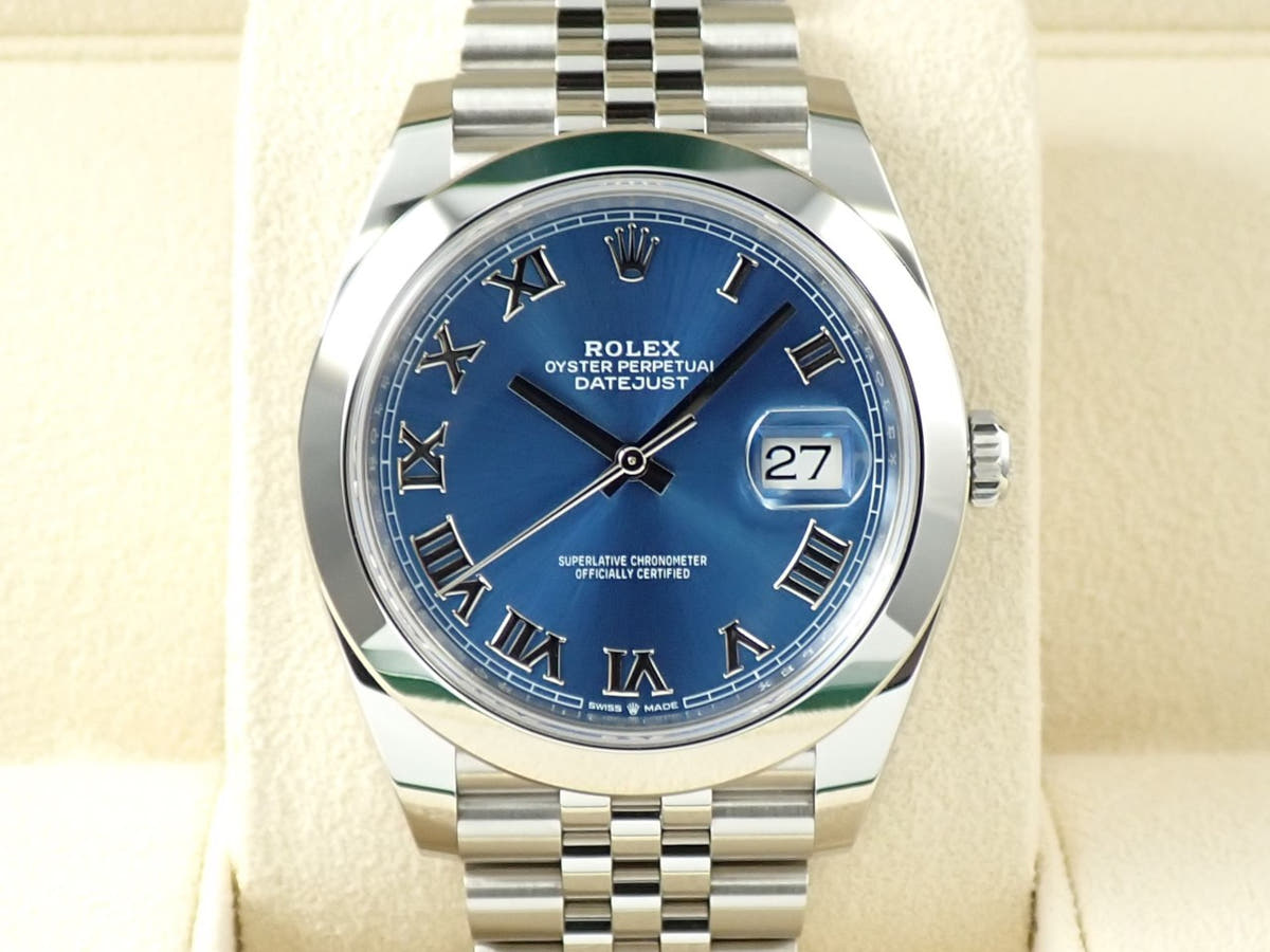 ロレックス デイトジャスト41 Ref.126300 アズーロブルー文字盤 美品 9TY2U9JH