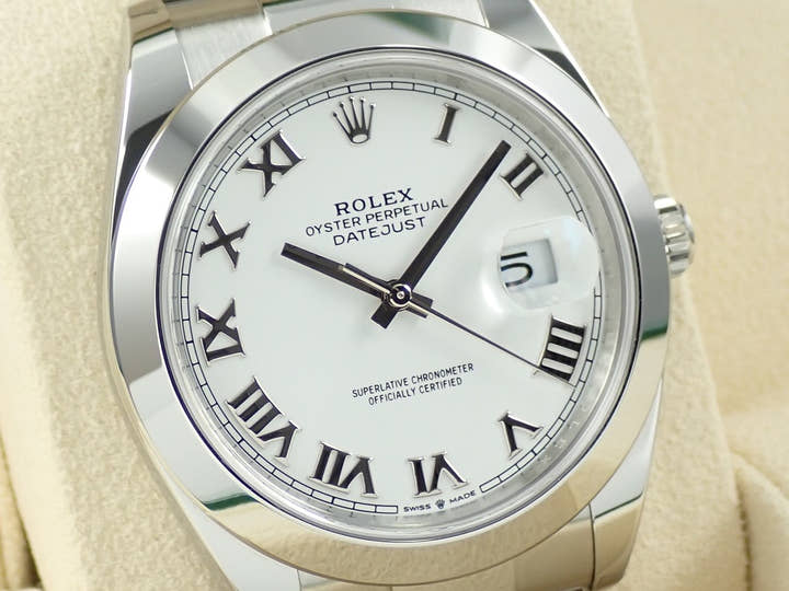 ロレックス デイトジャスト41 Ref.126300 ステンレススチール ホワイト文字盤 オイスターブレスレット 未使用 M1751397