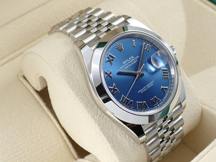 ロレックス デイトジャスト41 Ref.126300 ステンレススチール アズーロブルー文字盤 ジュビリーブレスレット