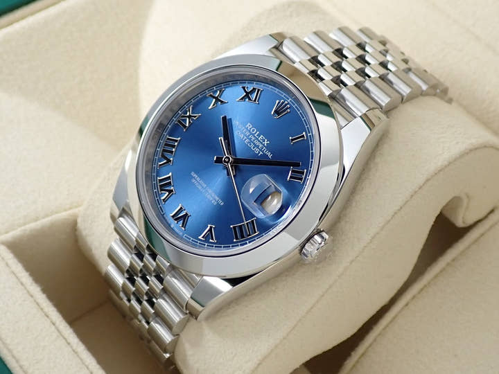 ロレックス デイトジャスト41 Ref.126300 ステンレススチール アズーロブルー文字盤 ジュビリーブレスレット
