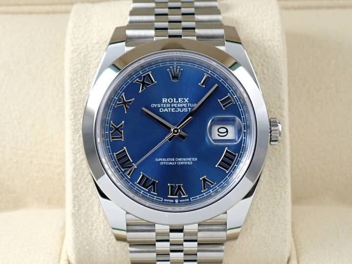 ロレックス デイトジャスト41 Ref.126300 ステンレススチール アズーロブルー文字盤 ジュビリーブレスレット