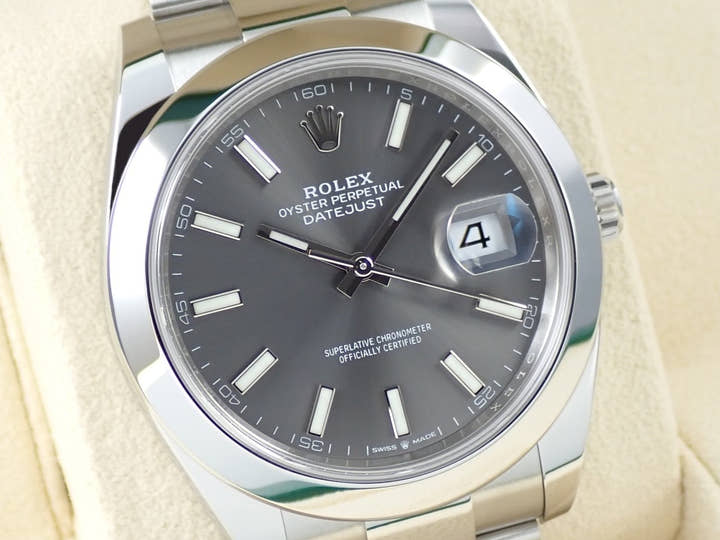 ロレックス デイトジャスト41 Ref.126300 ステンレススチール スレートローマン文字盤 オイスターブレスレット