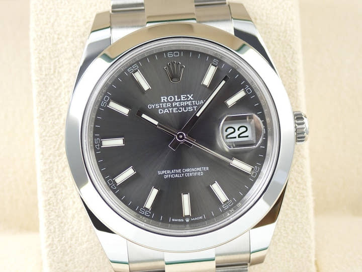 ロレックス デイトジャスト41 Ref.126300 ステンレススチール スレートローマン文字盤 オイスターブレスレット
