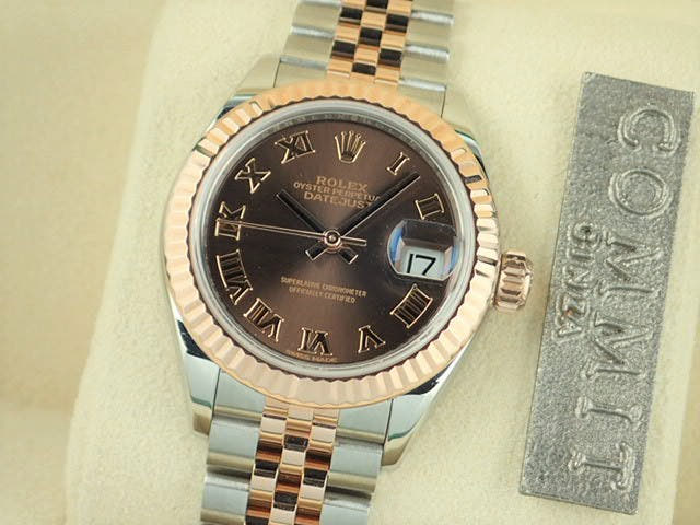 ロレックス デイトジャスト Ref.279171 チョコレート ローマンインデックス文字盤 中古 datejust-102 ジュビリーブレスレット