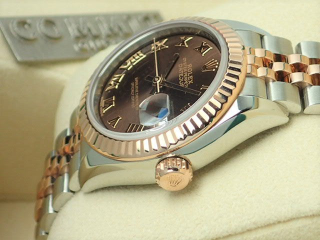 Rolex Datejust Chocolate Roman Ladies